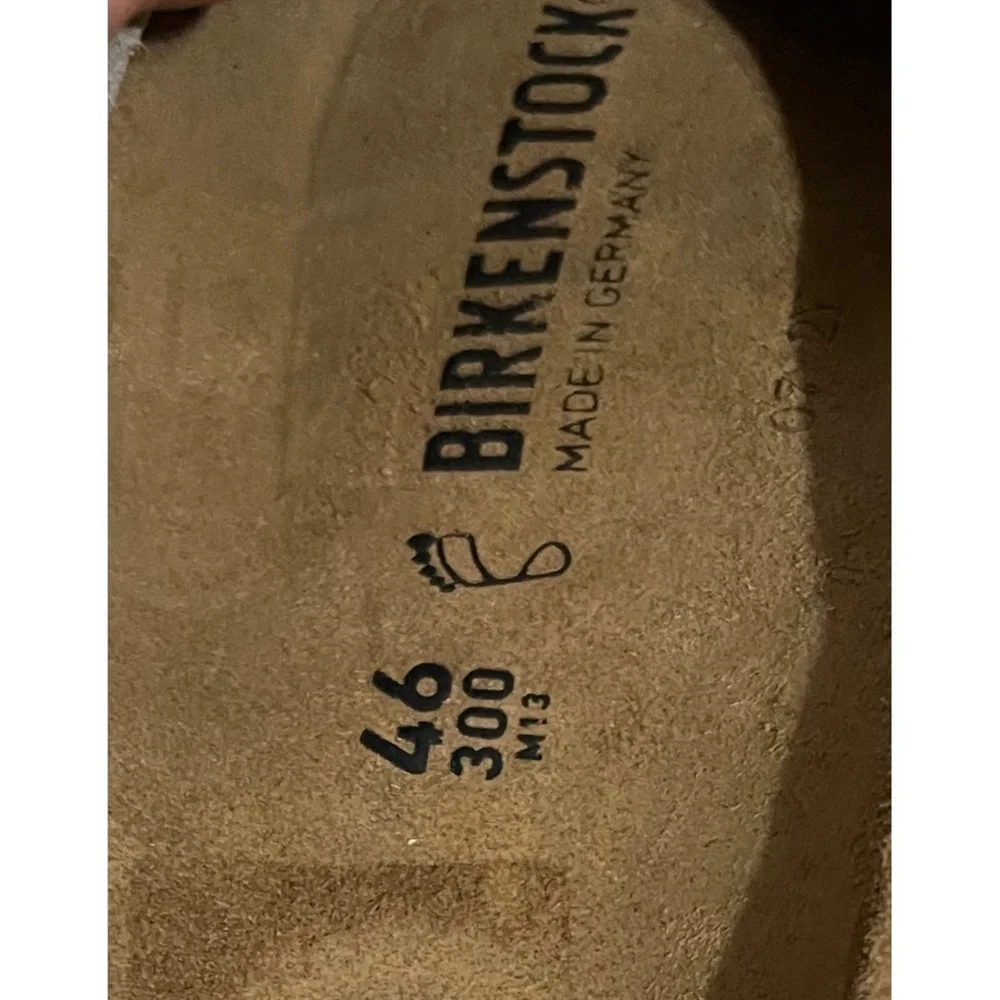 +NEW Birkenstock Kyoto nubuck suede slides men size 46 EU - US 13